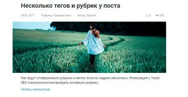 варианты вывода записей в теме Root